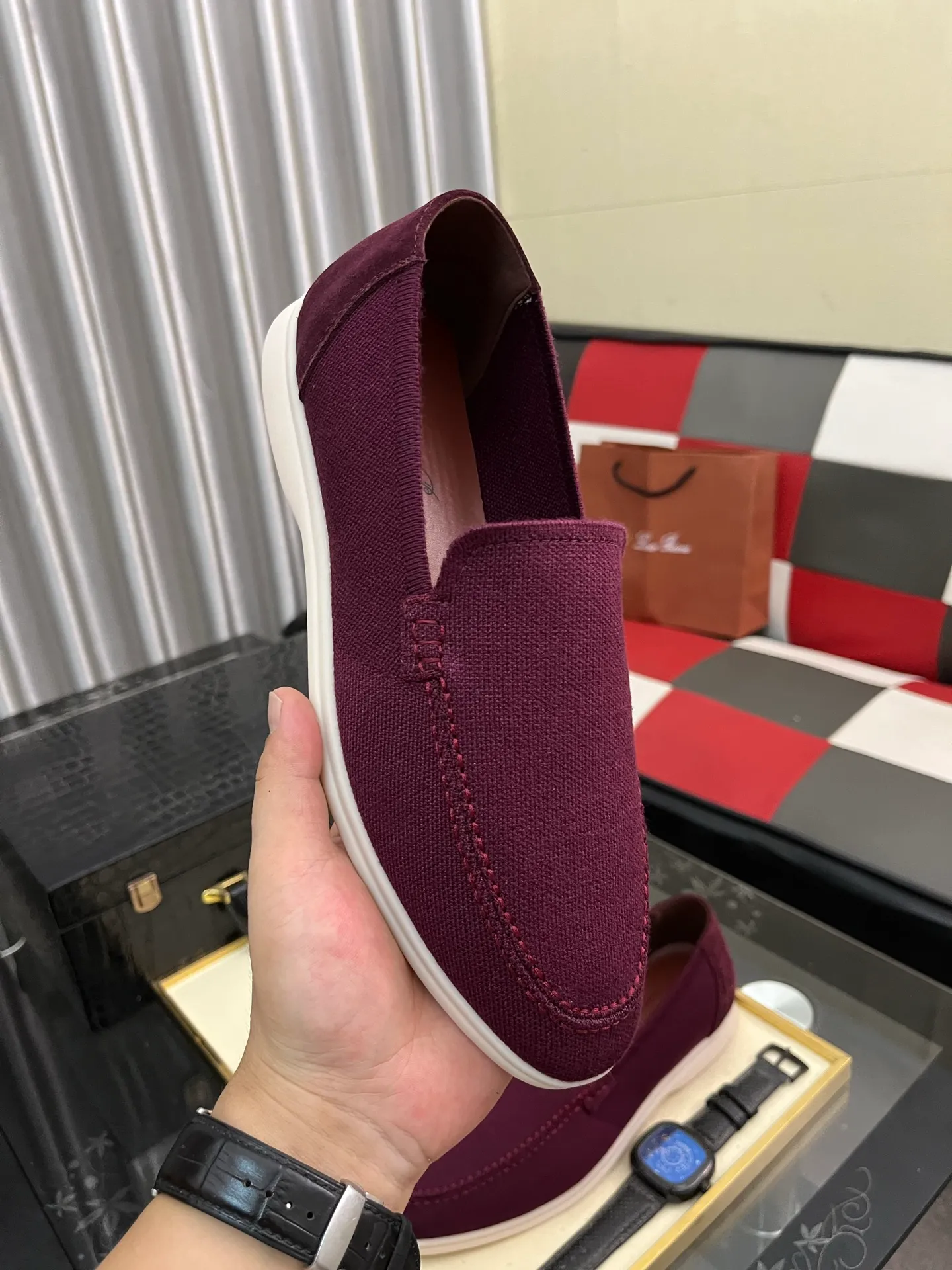 Men's men's shoes💰420⌚️⌚️Loro*Piana pure original 2025 soft and comfortable LP deerskin flat-soled casual star's same style slip-on Loaf men's shoes, size: 38-446️⃣colors available